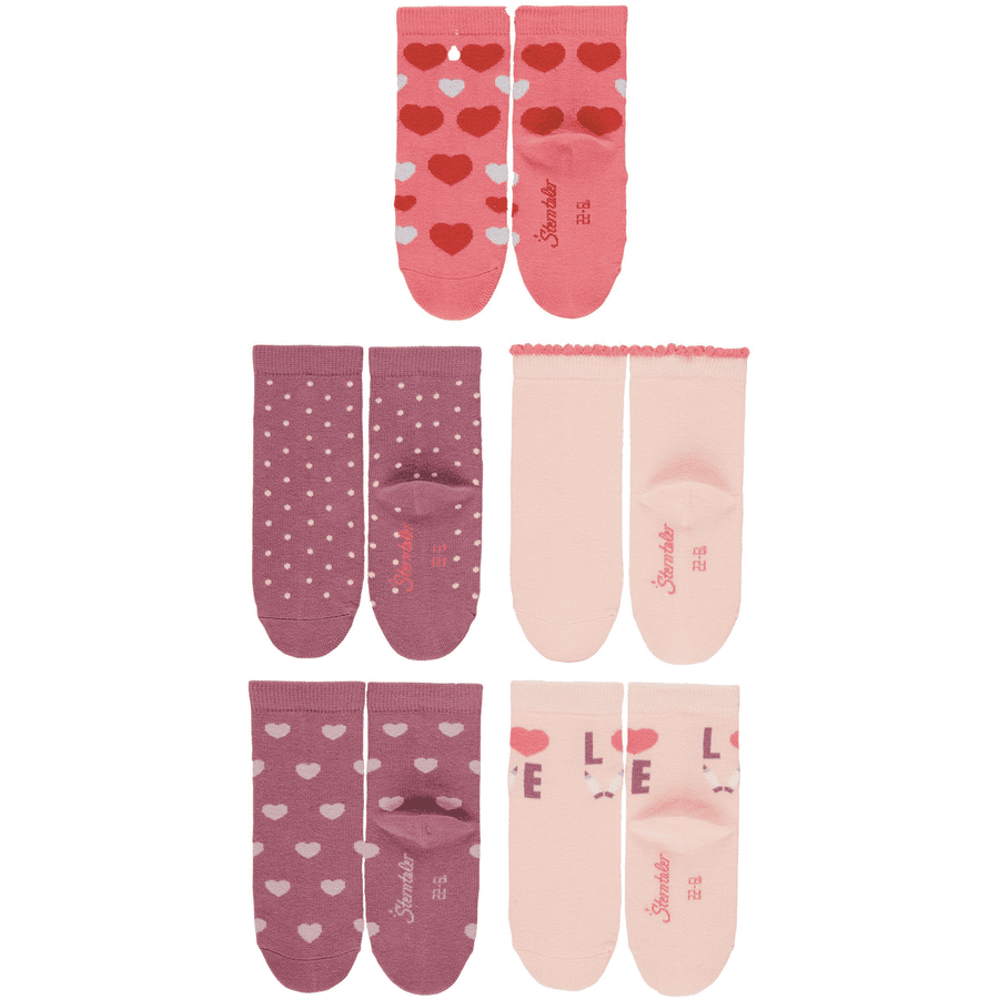  Sterntaler sokker 5-pak rosa