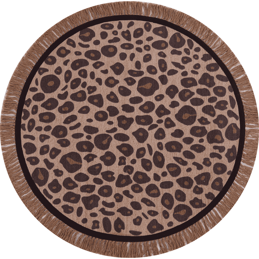 Tapis Petit  Lasten matto leopardi vaaleanpunainen Ø 120 cm