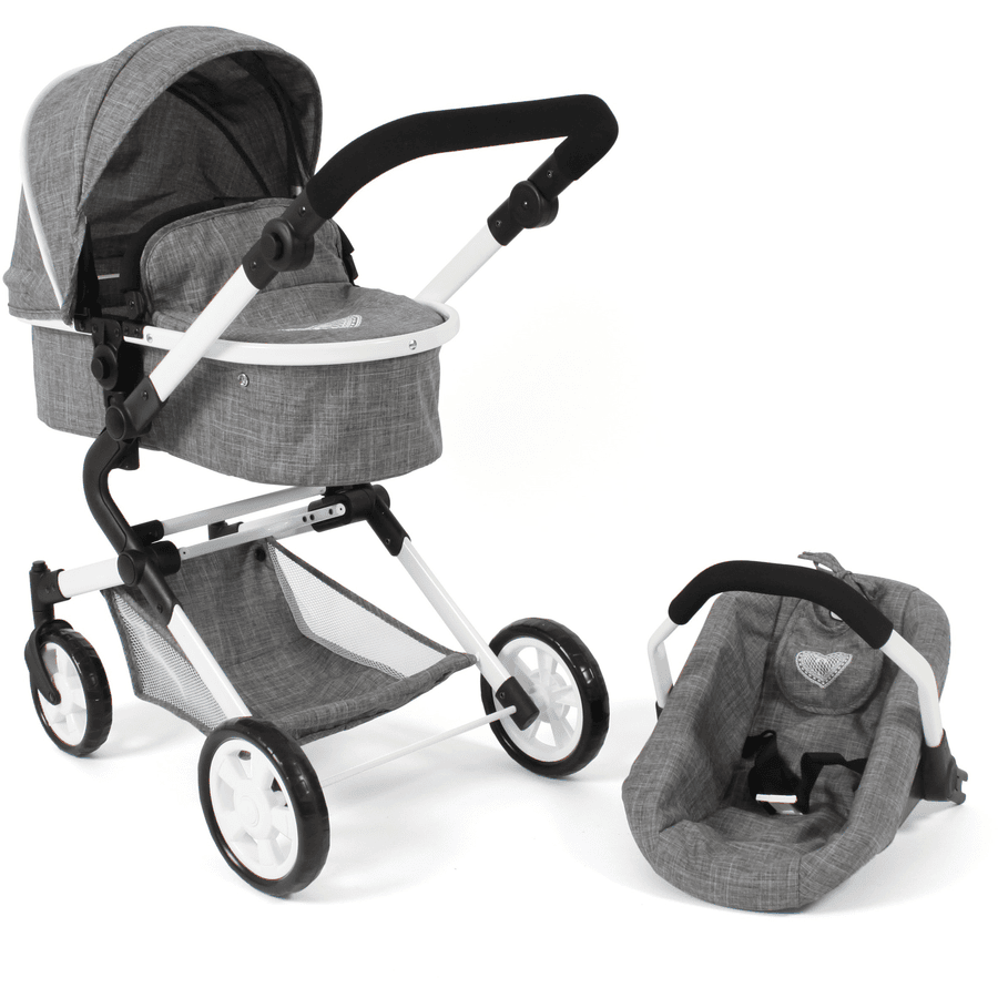 BAYER CHIC 2000 Poussette de poupée combinée LIA Jeans grey