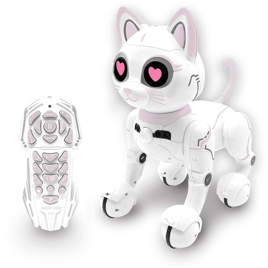 LEXIBOOK Power Kitty - Mi gato robot inteligente con función de programación, blanco