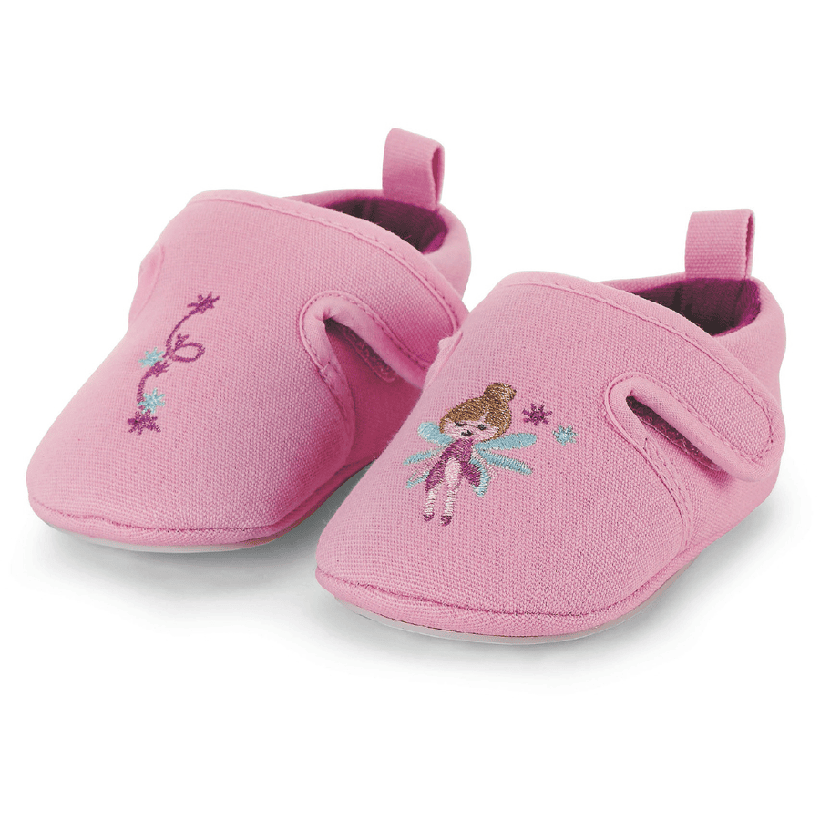 Sterntaler Chaussons bébé à scratch rose