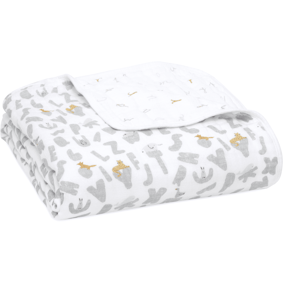 aden + anais™ essentials BaumwollMusselinDecke alphabet animals