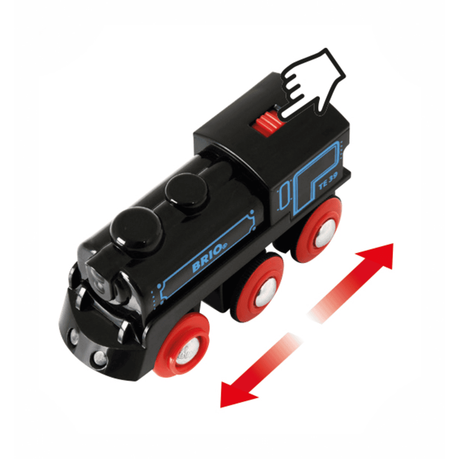 BRIO® WORLD Black Battery-Powered Locomotive with Mini USB 33599