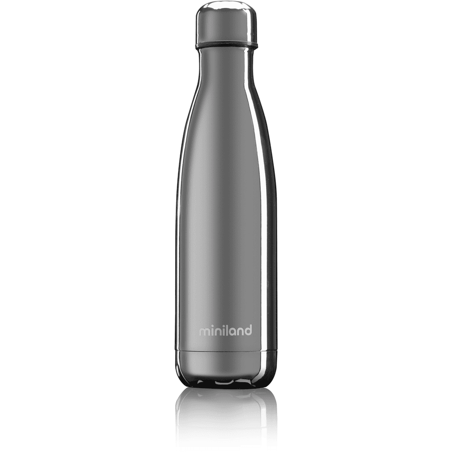 miniland Thermos flaske deluxe sølv med krom effekt 500ml 