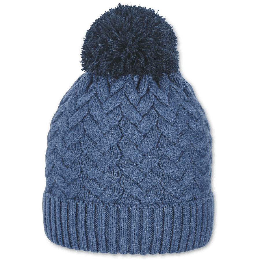 Sterntaler gorro de punto azul medio