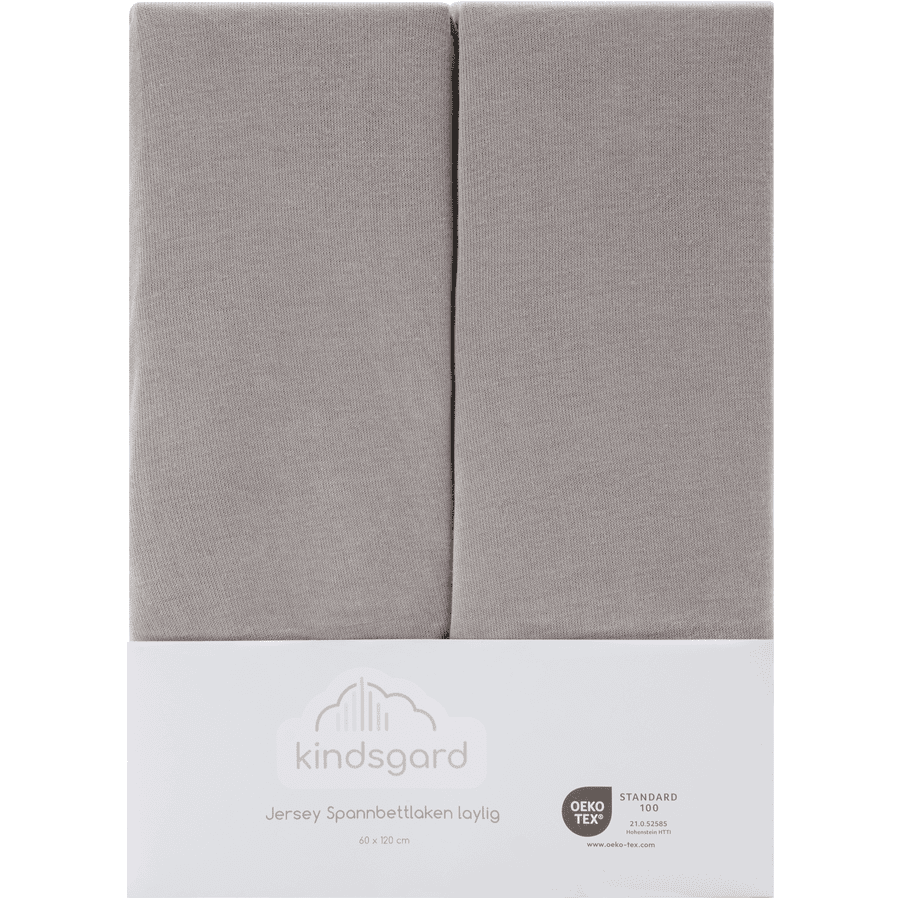 kindsgard Drap housse pour lit enfant laylig gris 60x120 cm lot de 2