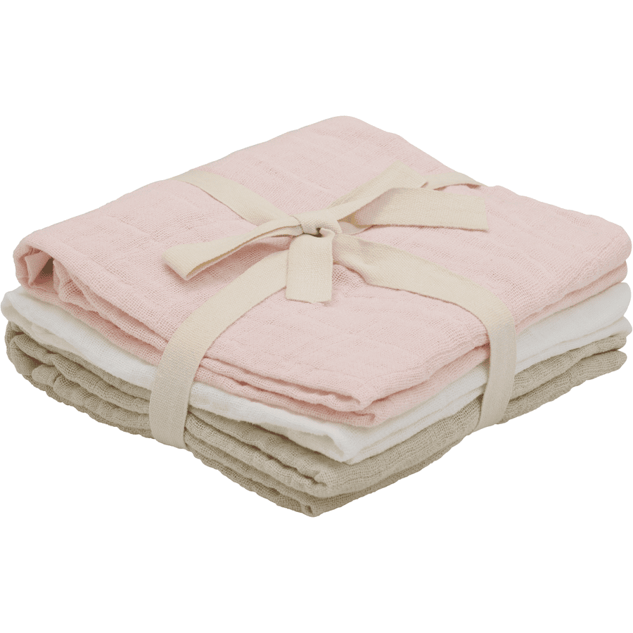 pippi Muslin Tücher 3er Pack Veiled Rose