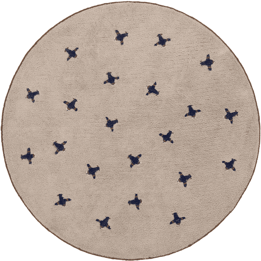 Tapis Petit  Kinderdeken Jort cream blauw Ø130 cm 