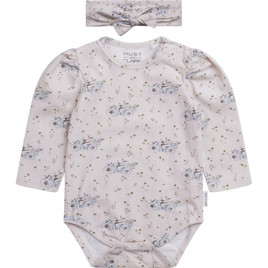 Hust &amp; Claire långärmad bodysuit set Bernice Peach skin 