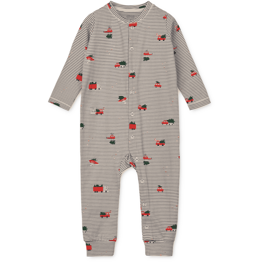 Jumpsuit LIEWOOD Birk pyjamas Semesterfordon/stripe marinblå