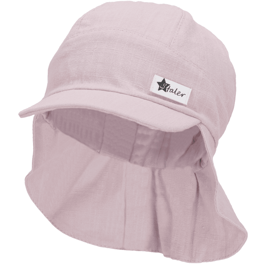 Sterntaler Peaked cap med nackskydd linne karaktär rosa 