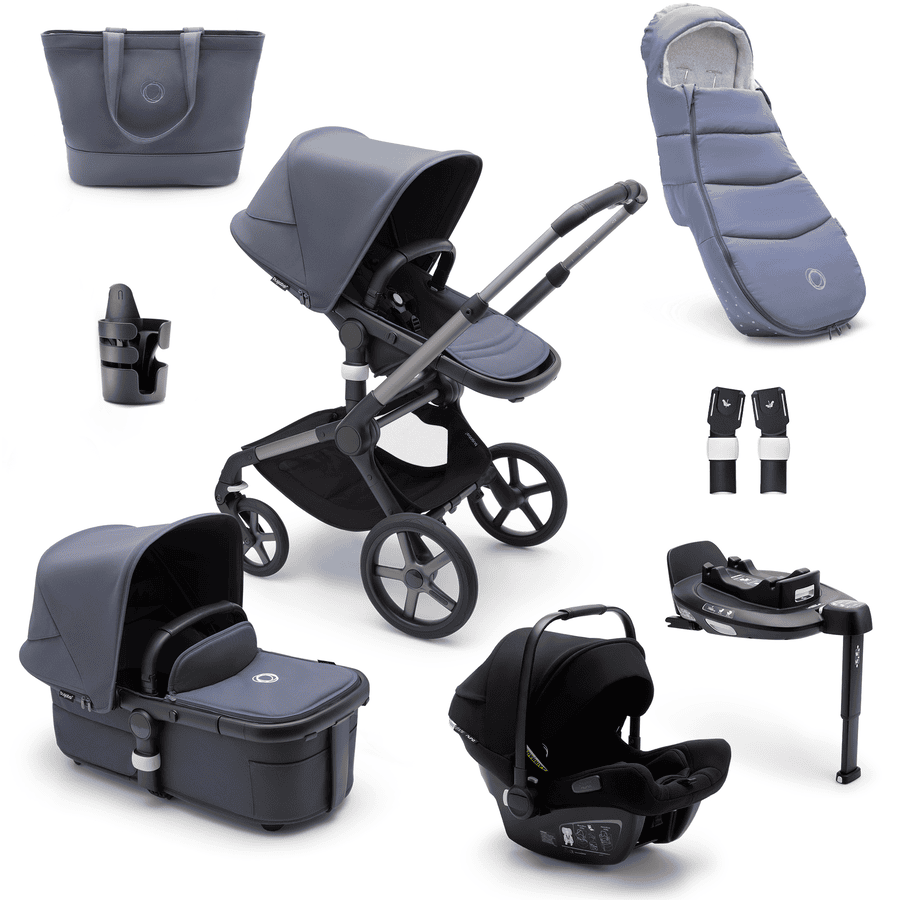 bugaboo Kombivagn Fox 5 startpaket Grafit/Stormy Blue