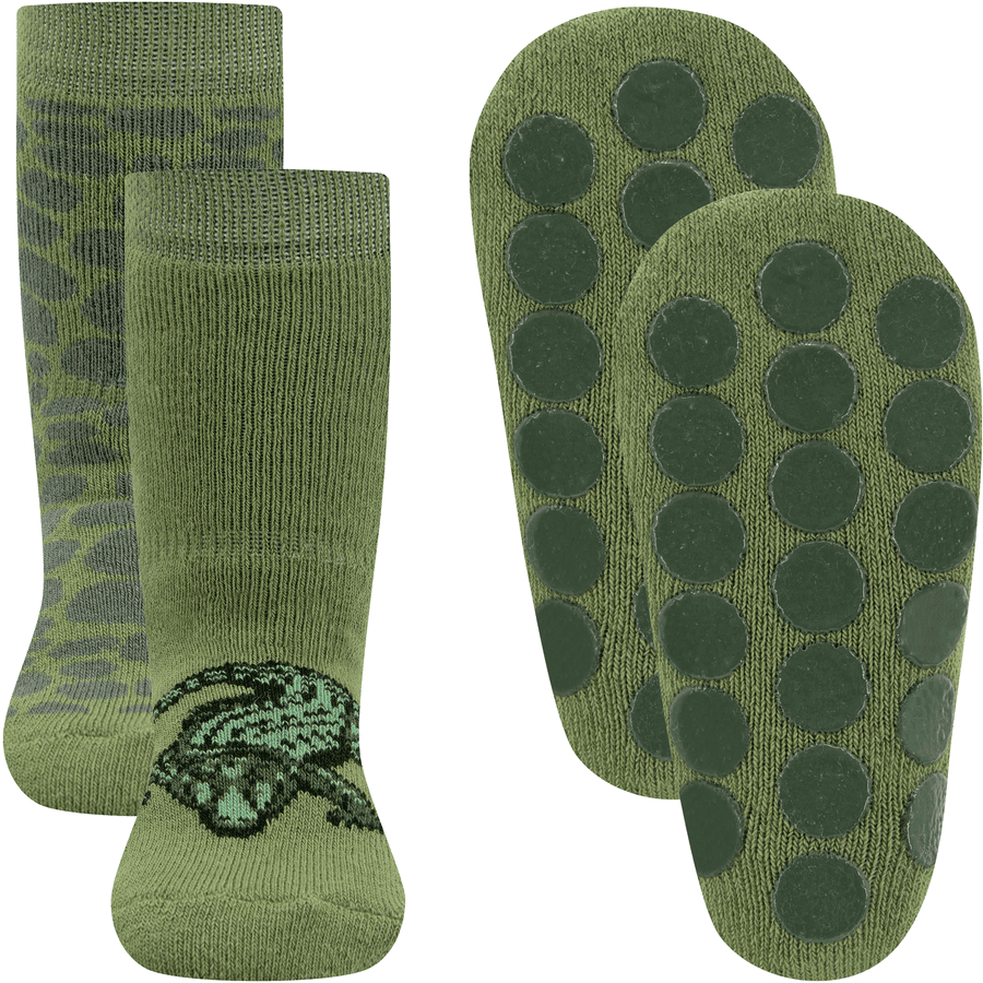 Ewers Stopper sokken 2-pack krokodil groen 