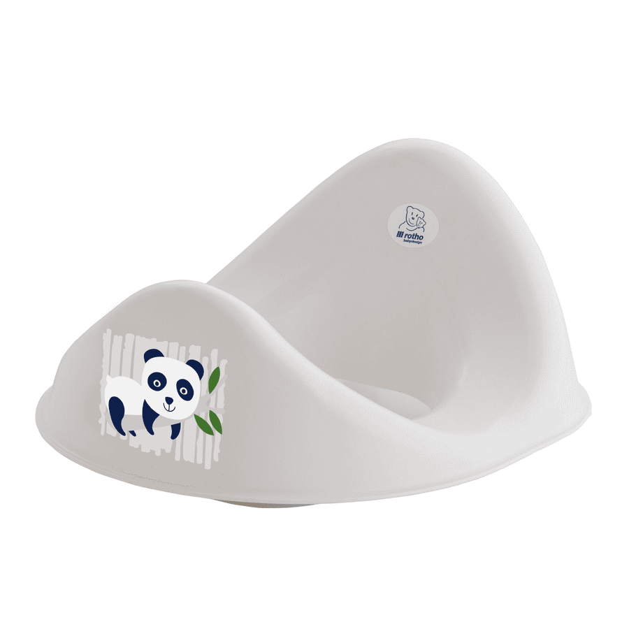 "Rotho Baby-design WC-sæde Bio-Line creme hvid med print ""Panda"