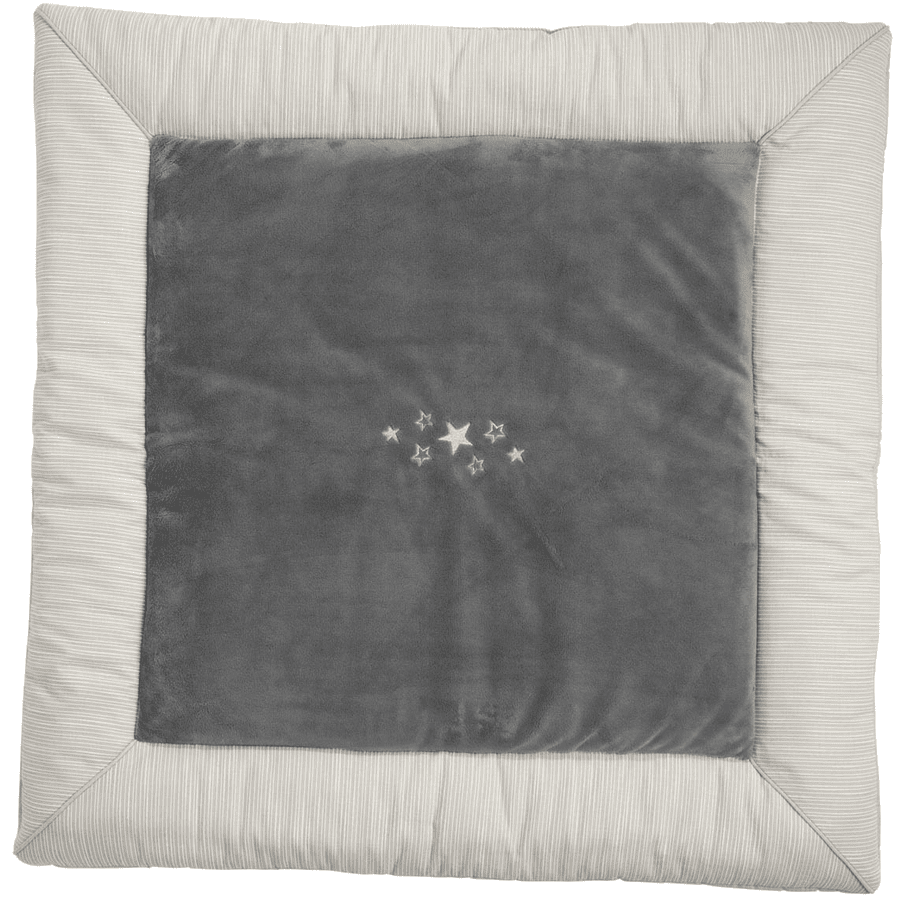 BeBes Collection Tapis d'éveil étoiles gris 100x100 cm