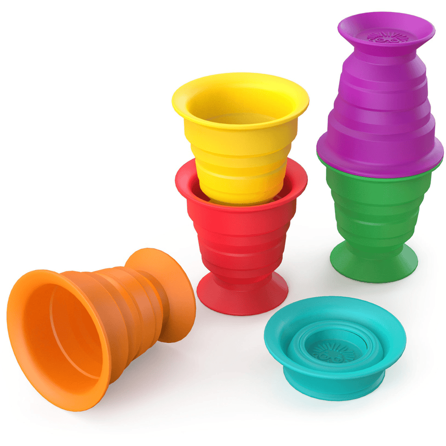 Baby Einstein Senzorická hračka Stack &amp; Squish Cups™ pro skládání na sebe