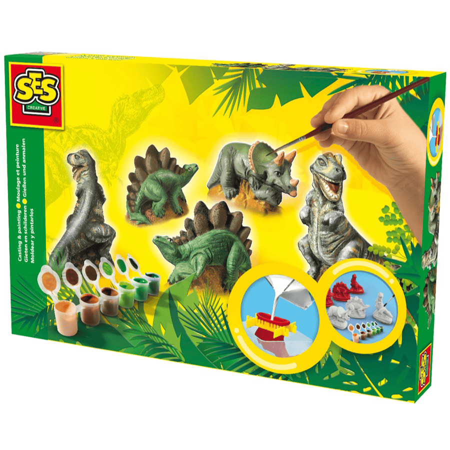 SES Creative® Set figure in gesso - Dinosauri