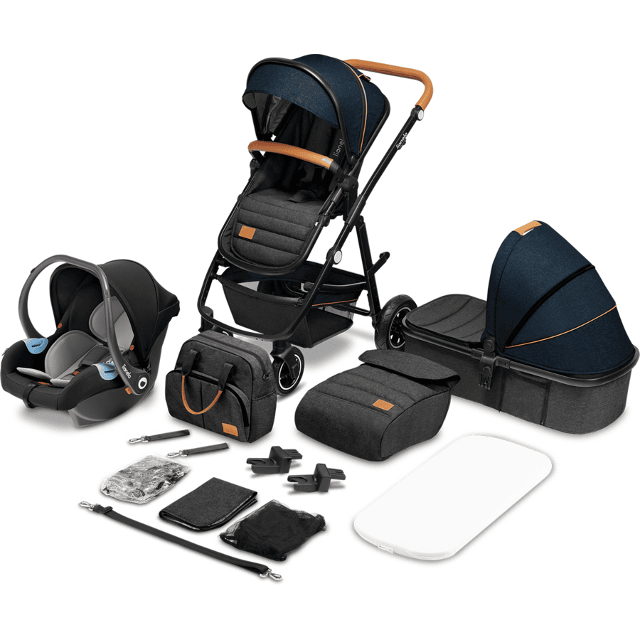 lionelo Combi Barnevogn Amber 3 i 1 Blue Navy 
