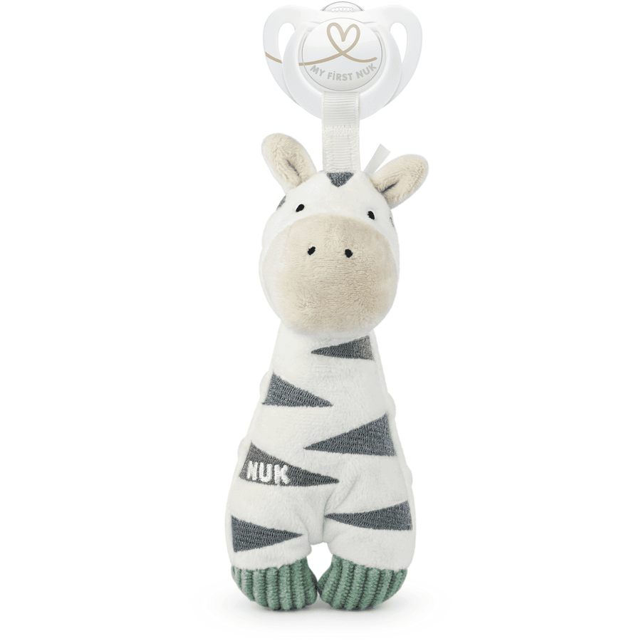 NUK Plyšová hračka Little Friend Zebra s dudlíkem