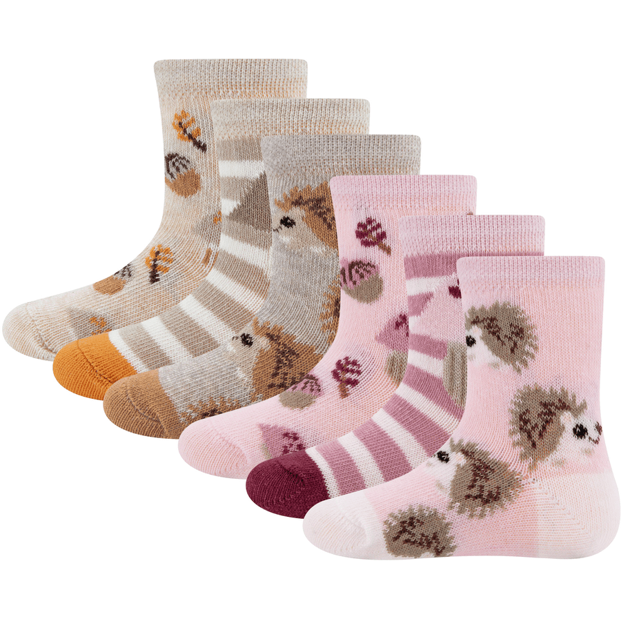 Ewers Socken 6er-Pack Igel/Pilze