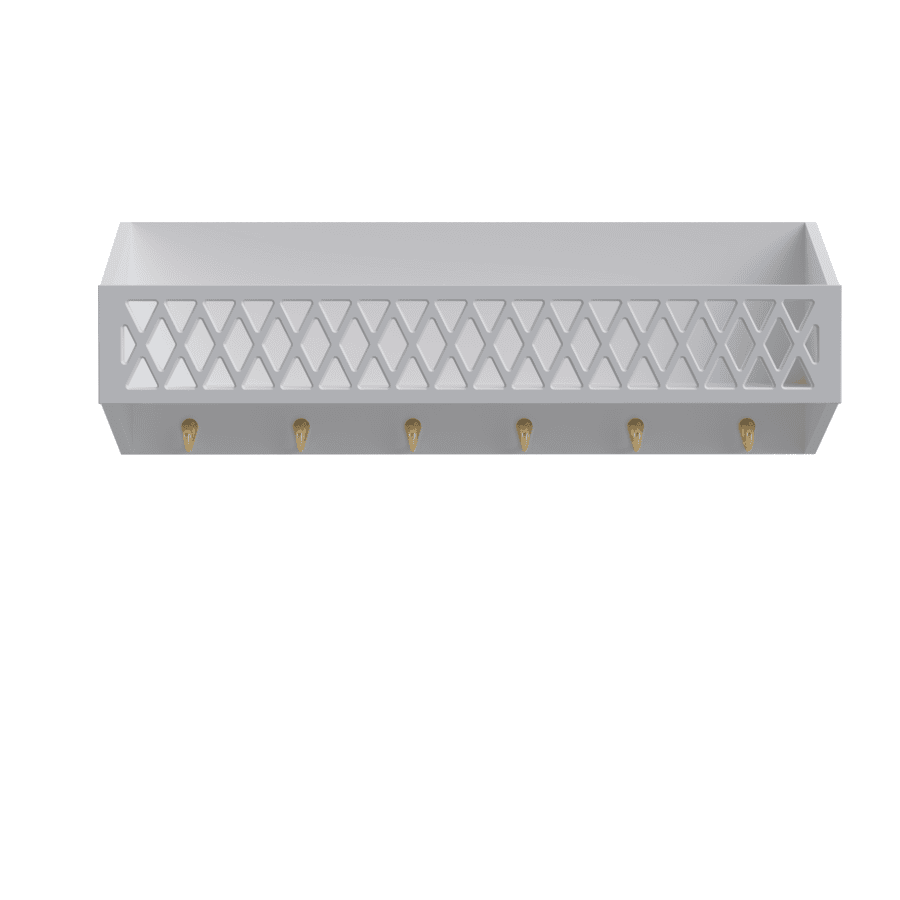Cam Cam Copenhagen Scaffale Harlequin con ganci grigio
