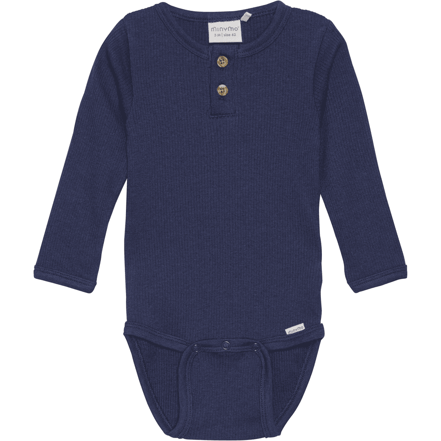 Minymo Body s dlouhým rukávem Dark Navy