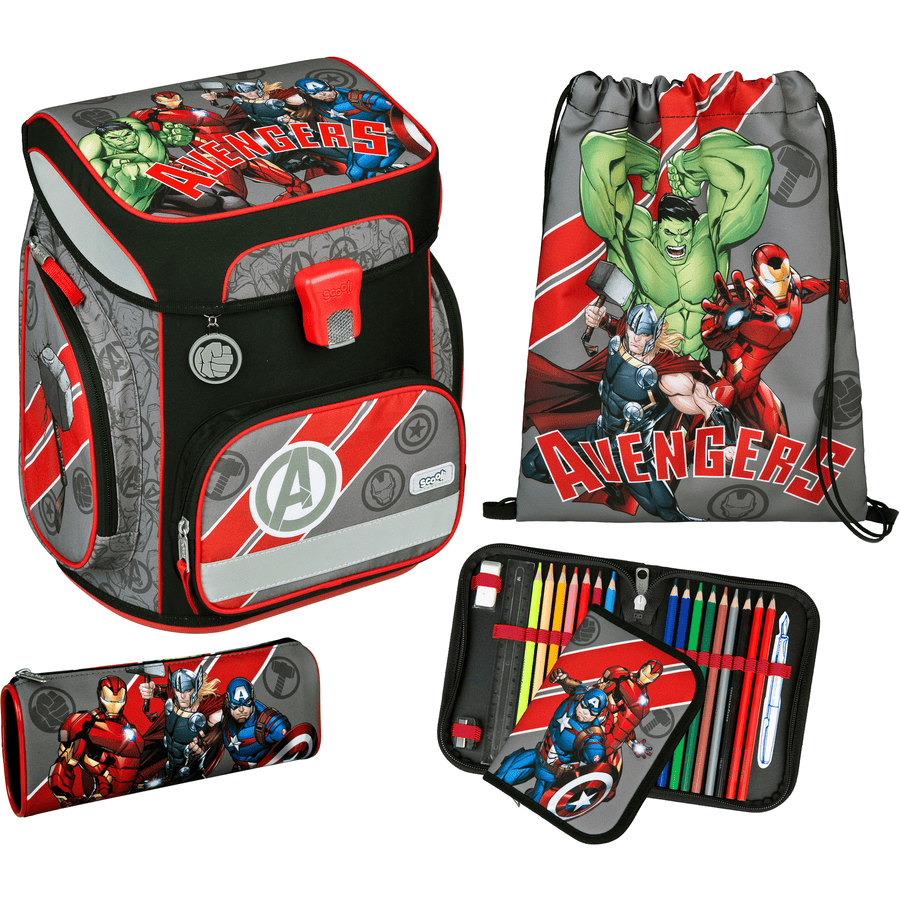 Scooli Set di zaini EasyFit Avengers, 5 pezzi