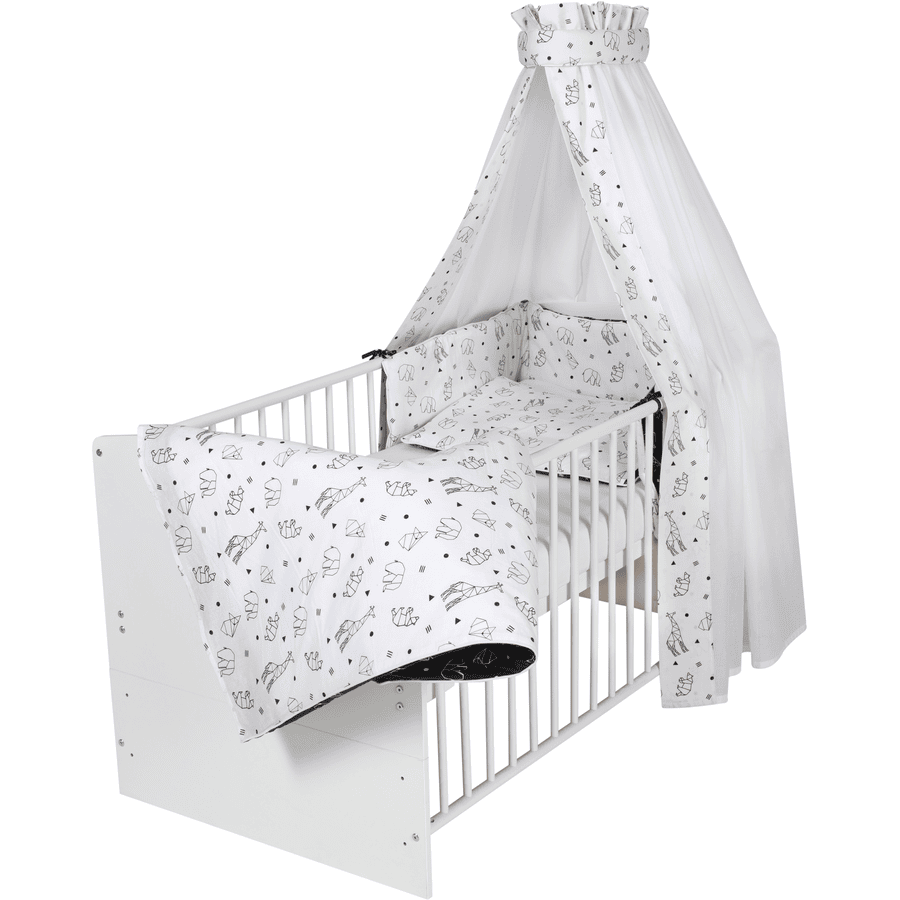 Schardt Komplet seng Klasse ic Hvid Origami Sort 70 x 140 cm 