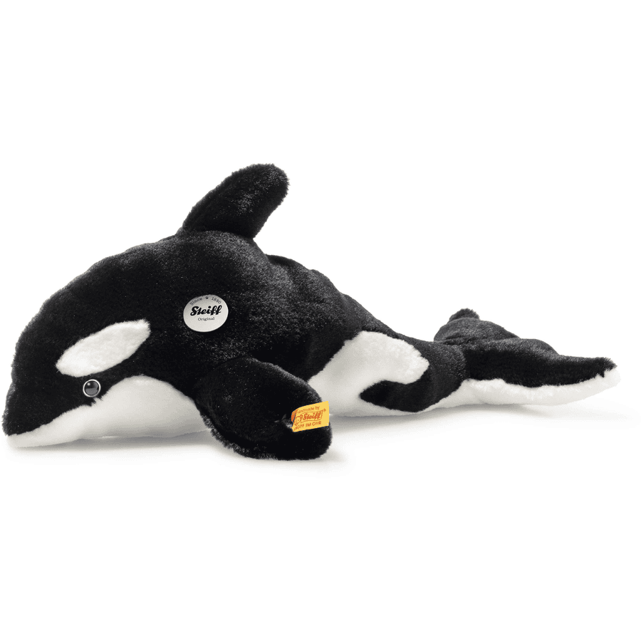 Steiff Orca Ozzie blanco/negro, 37 cm