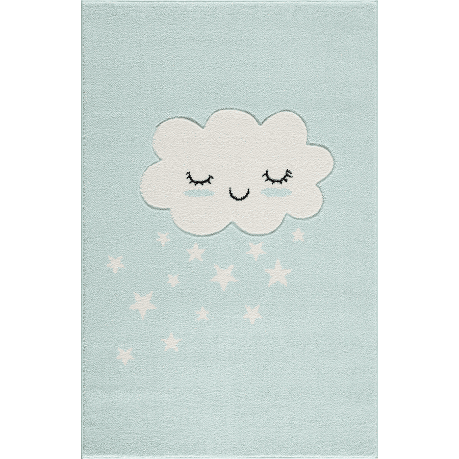 LIVONE Kinderteppich Kids love Rugs WOLKE mint/weiss