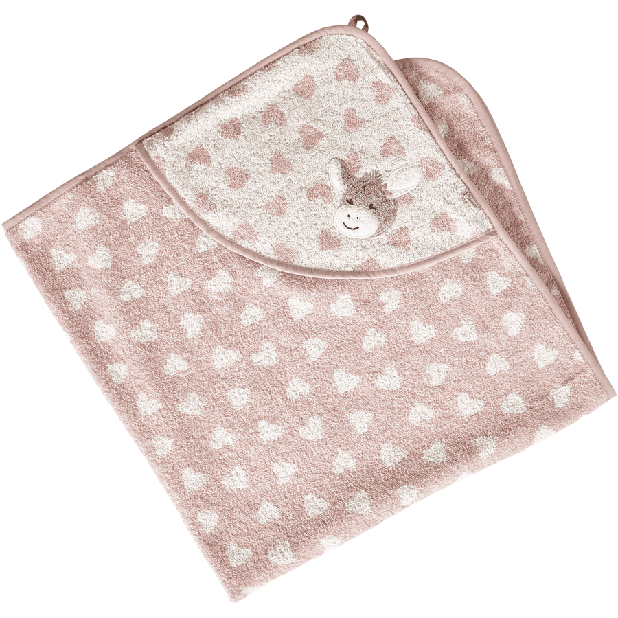 Sterntaler Badehåndklæde med hætte 100 x 100 cm Emmi Girl soft pink 