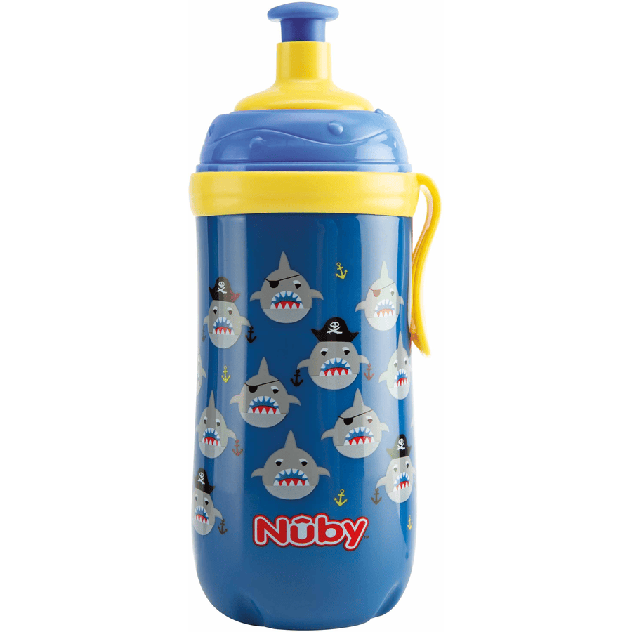 Nûby drikkekop Pop-up med lysring fra 18 måneder 360 ml i blå