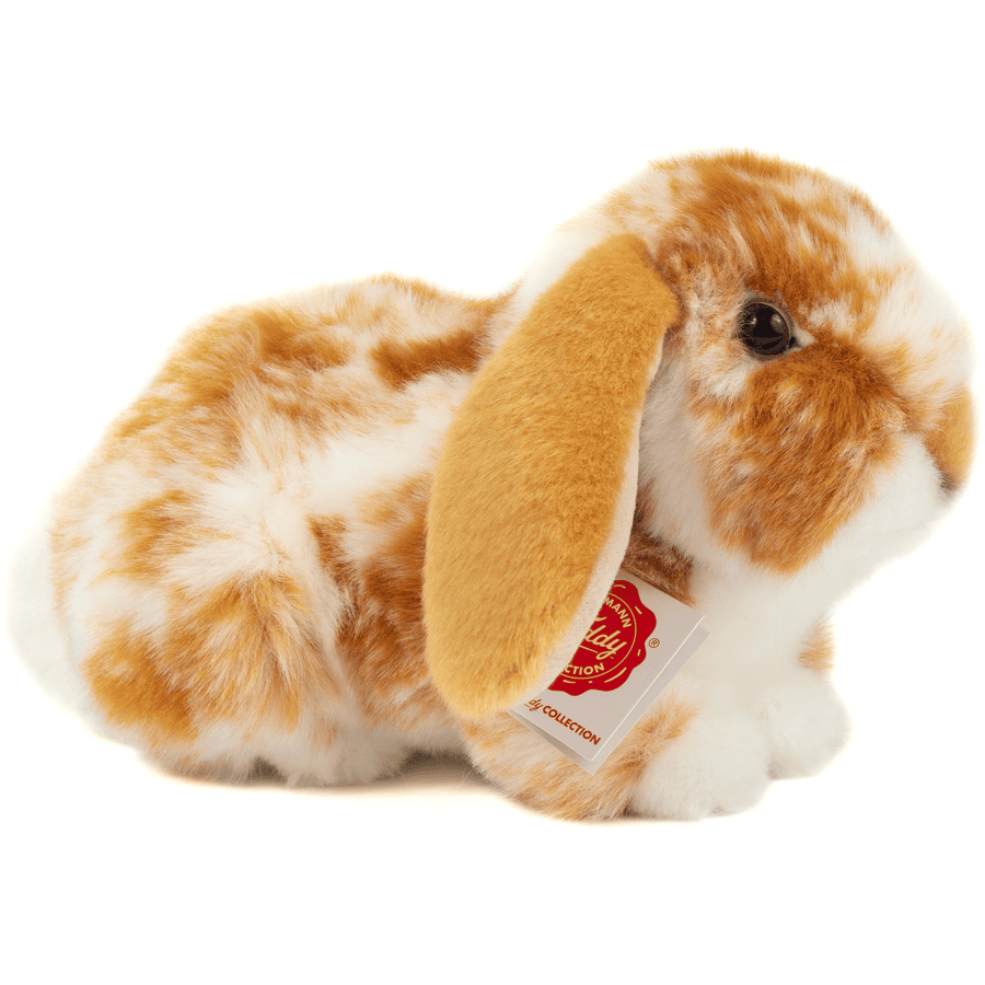 Teddy HERMANN ®Widder konijn licht bruin-wit bont, 23 cm
