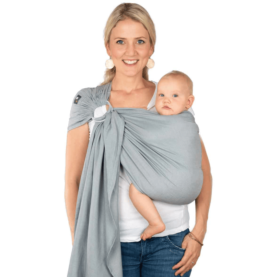 Hoppediz Ring-Sling Draagdoek Ultralight Hamburg Graphit