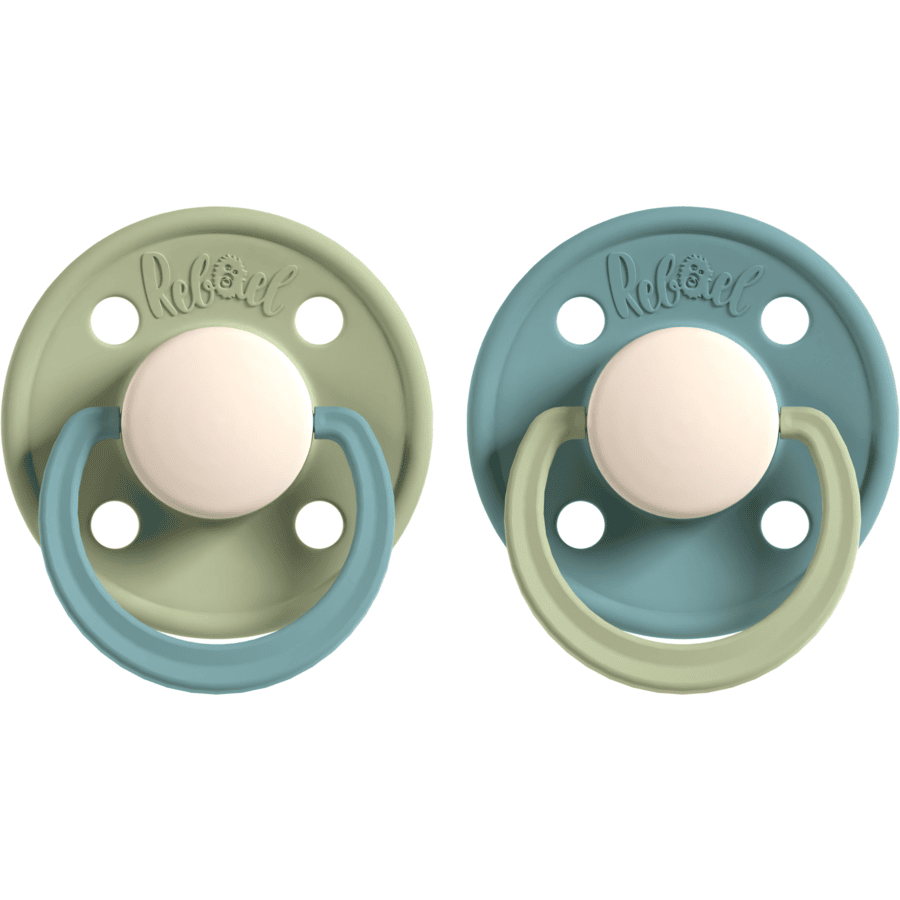 Rebael Chupete 2-pack 0-6 M Cloudy Pearl y Snake/Rainy Pearl y Dolphin