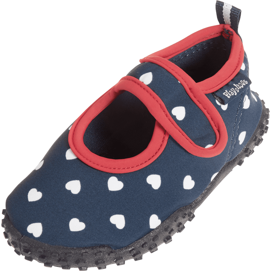 Playshoes Protección UV Zapatos Aqua corazón azul marino