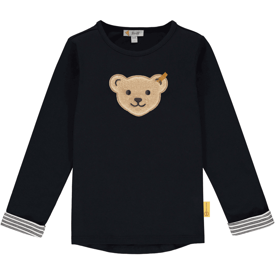 Steiff Girls Langarmshirt, black iris