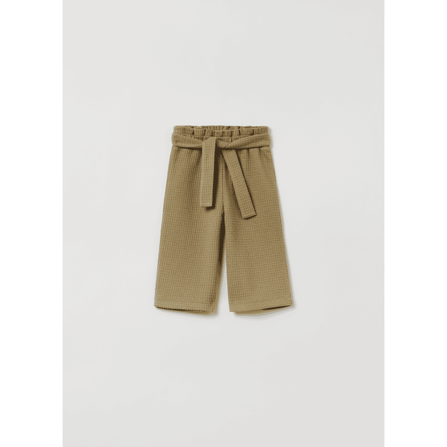 OVS Pantaloni Paperpag in look waffle Olive 