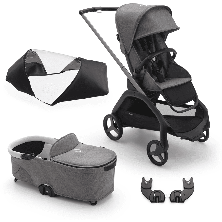 bugaboo Set Carrito de bebé combi Dragonfly Complete Graphite Grey con accesorios