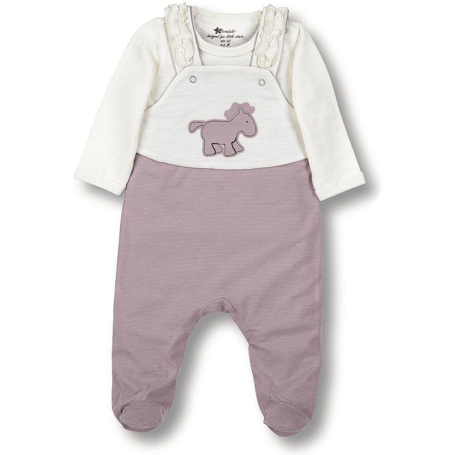Sterntaler Grenouillère et t-shirt bébé jersey Pauline violet clair