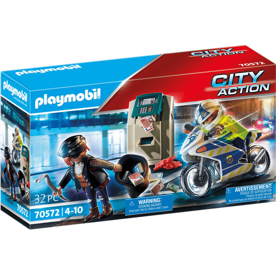 PLAYMOBIL  ® Police moto voleur d'argent