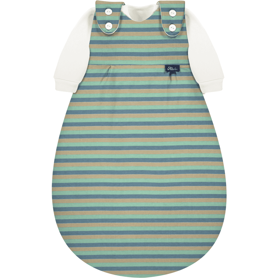 Alvi ® Baby-Mäxchen® 3 piezas Jersey Cornstripe verde