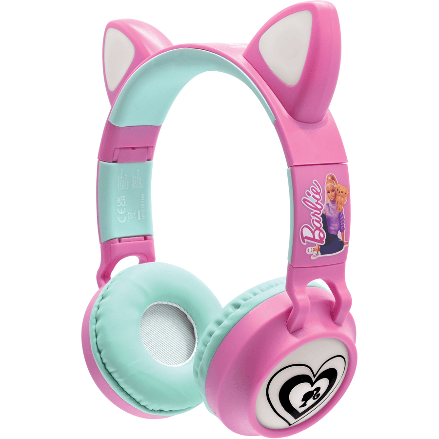 LEXIBOOK Barbie kattöron Bluetooth®-hörlurar med lampor