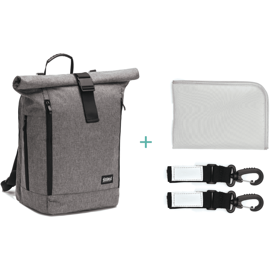 fillikid Wickelrucksack Dublin Grau melange