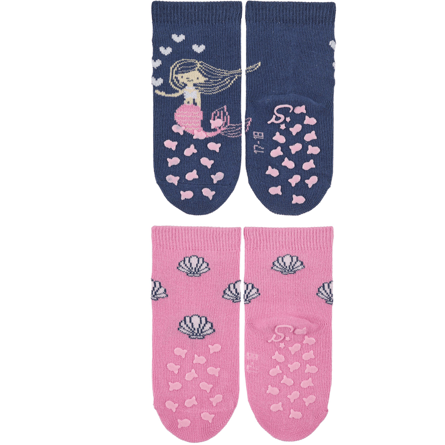 Sterntaler Chaussettes ABS pour bébé pack de deux sirène bleu