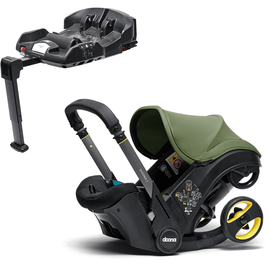 doona Babyautostol Doona i Desert Green inklusive basestation i Isofix