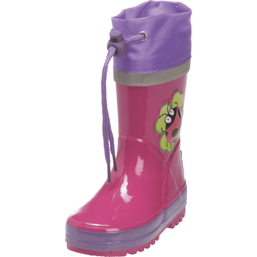 PLAYSHOES Botas de agua rosa Girls - Mariquitas de la suerte