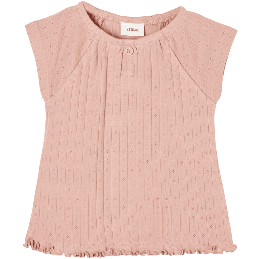 s. Olive r T-shirt med ajour-mønster pink