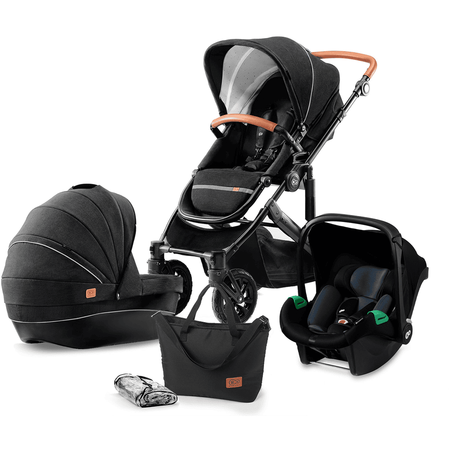 Kinderkraft Kinderwagen PRIME 2 - 3in1 MINK PRO Venezian Black 