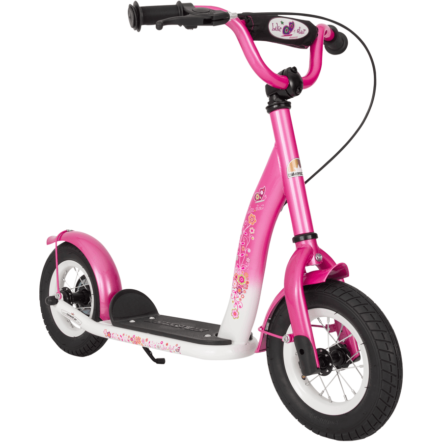 bikestar Kinderroller 10" Classic, pink/weiß
